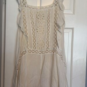 Free People Ivory/White Mini Dress